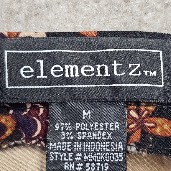 Elementz Women’s Floral Midi Skirt M Cottagecore Boho A-Line Earthy Colors - Picture 10 of 10